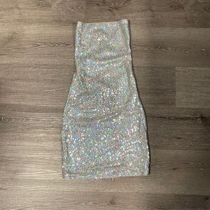 Sparkly mini dress fashion nova